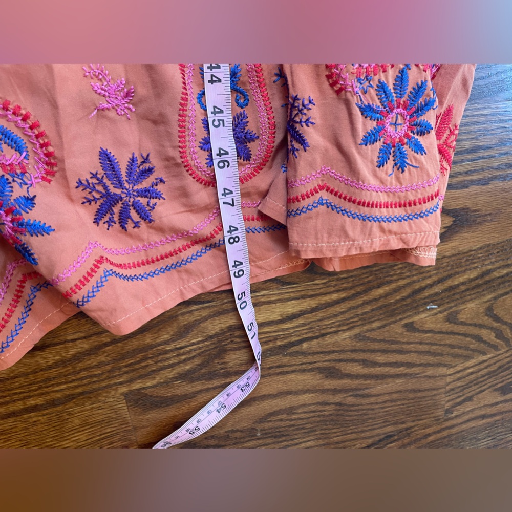Short sleeve Embroidered Boho Dress fits S/M - Picture 8 of 8